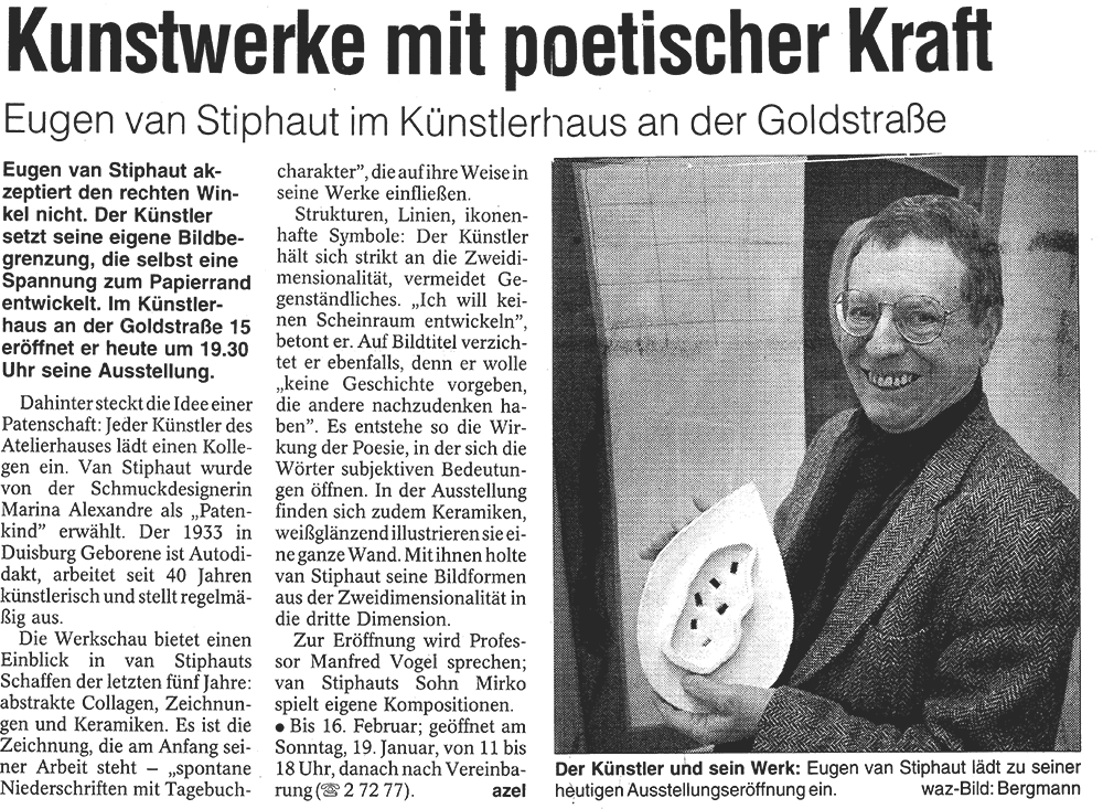 Zeitungsartikel WAZ, 17.01.1997
