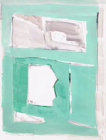 Eugen van Stiphaut: 1984, Mischtechnik, 24 x 32cm