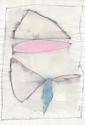 Eugen van Stiphaut: 1987, Tusche und Aquarell, 20 x 29,5cm