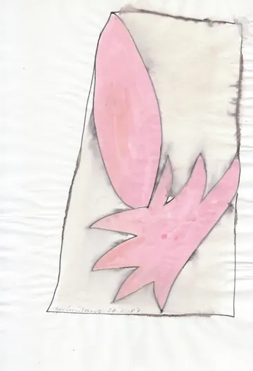 Eugen van Stiphaut: 1987, Tusche und Aquarell, 20 x 29,5cm