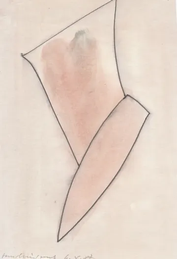 Eugen van Stiphaut: 1987, Tusche und Aquarell, 20 x 29,5cm