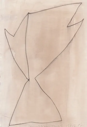 Eugen van Stiphaut: 1987, Tusche und Aquarell, 20 x 29,5cm