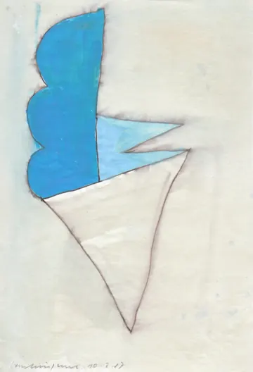 Eugen van Stiphaut: 1987, Tusche und Aquarell, 20 x 29,5cm