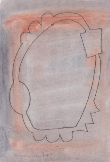 Eugen van Stiphaut: 1987, Tusche und Aquarell, 20 x 29,5cm