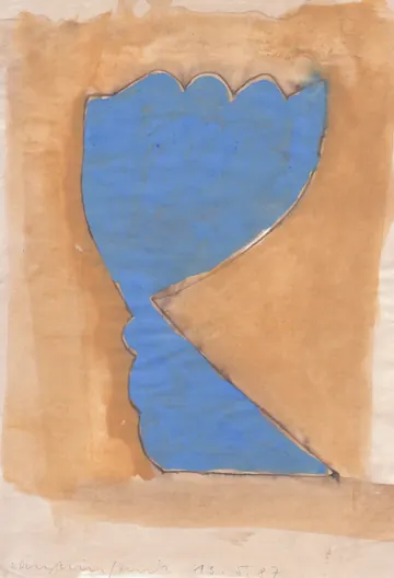 Eugen van Stiphaut: 1987, Tusche und Aquarell, 20 x 29,5cm