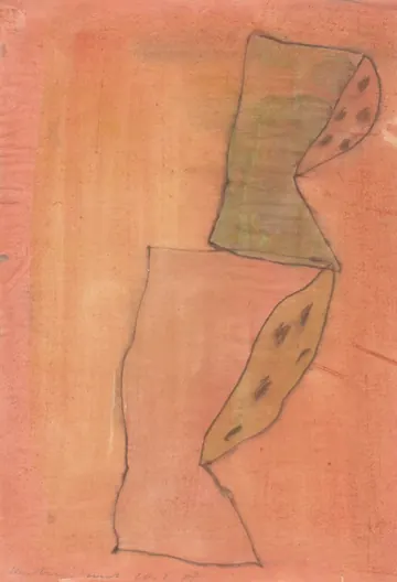 Eugen van Stiphaut: 1987, Tusche und Aquarell, 20 x 29,5cm