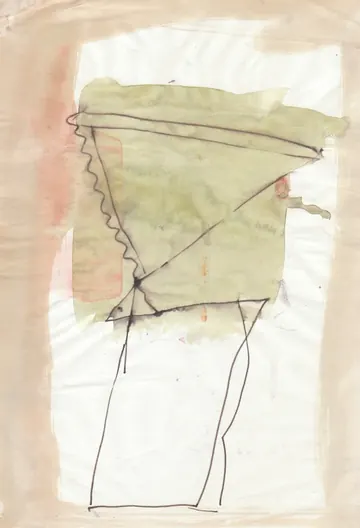 Eugen van Stiphaut: 1987, Tusche und Aquarell, 20 x 29,5cm
