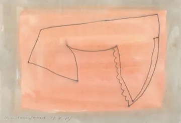 Eugen van Stiphaut: 1987, Tusche und Aquarell, 29,5 x 20cm