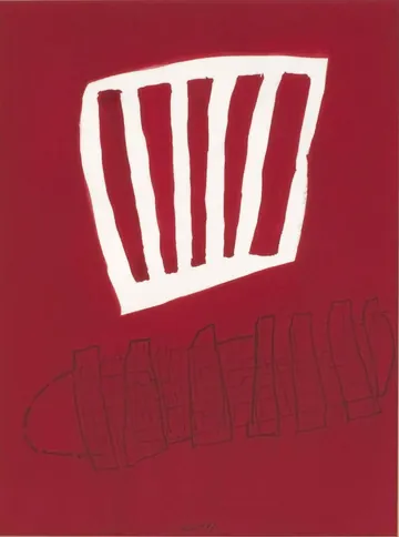 Eugen van Stiphaut: 1988, Mischtechnik, 24 x 32cm