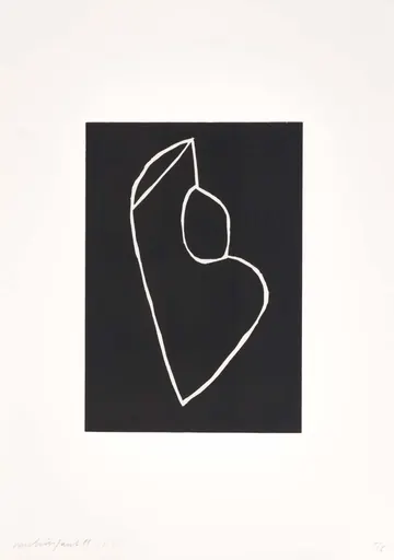 Eugen van Stiphaut: 1988, Linolschnitt, 21 x 30cm