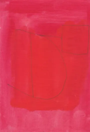 Eugen van Stiphaut: 1988, Tusche und Aquarell, 20 x 29,5cm