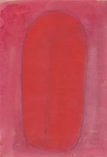 Eugen van Stiphaut: 1988, Tusche und Aquarell, 20 x 29,5cm