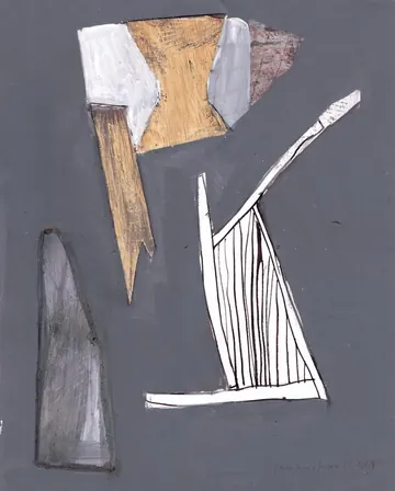 Eugen van Stiphaut: 1989, Mischtechnik, 24 x 30cm