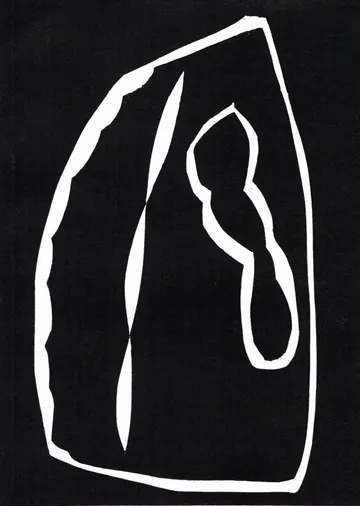 Eugen van Stiphaut: 1989, Linolschnitt, 21 x 30cm