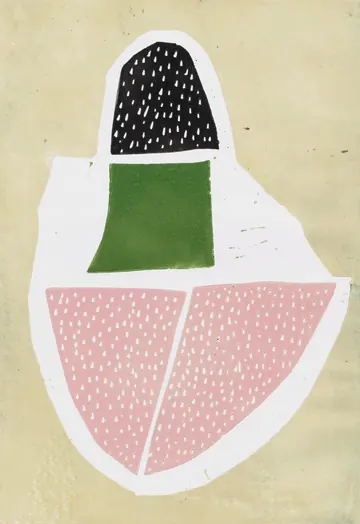 Eugen van Stiphaut: 1991, Linolschnitt, 21 x 30cm