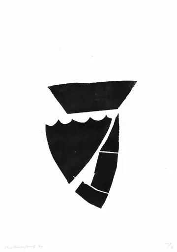 Eugen van Stiphaut: 1991, Linolschnitt, 30 x 42cm