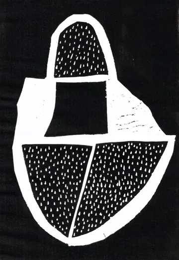 Eugen van Stiphaut: 1991, Linolschnitt, 21 x 30cm