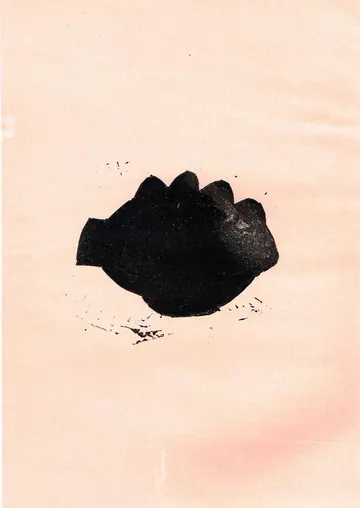 Eugen van Stiphaut: 1991, Linolschnitt, 21 x 30cm
