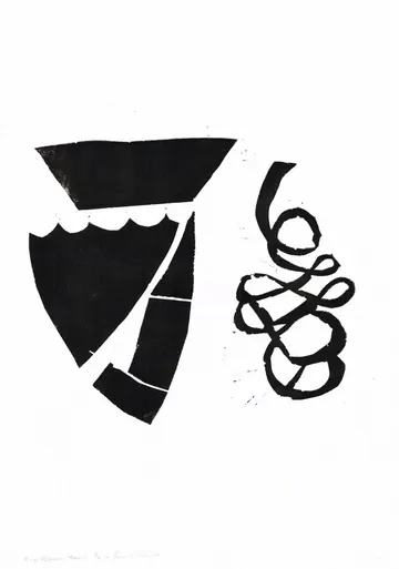 Eugen van Stiphaut: 1991, Linolschnitt, 30 x 42cm