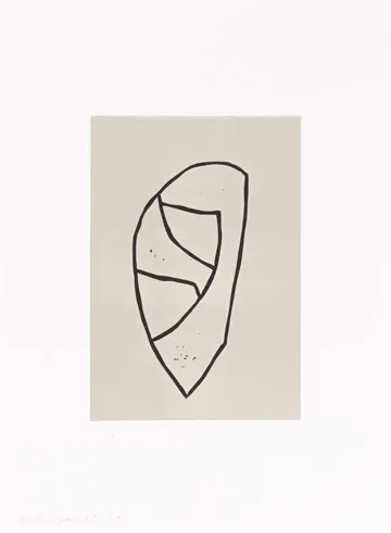 Eugen van Stiphaut: 1992, Linolschnitt, 21 x 30cm